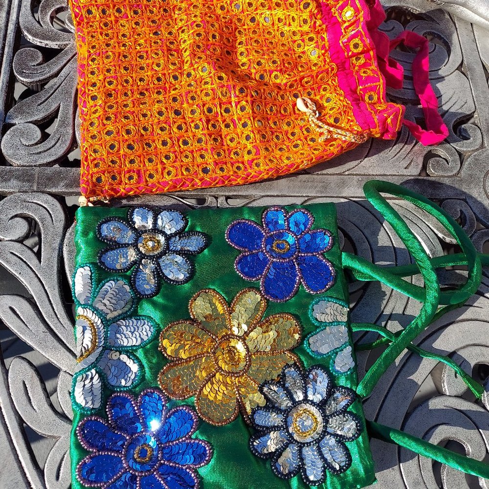 Two Indian evening bags